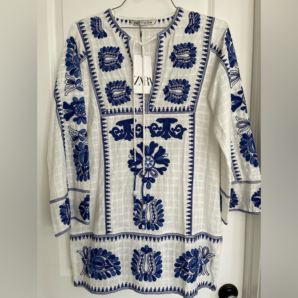 Zara embroidered cover up